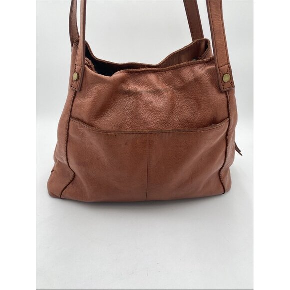 American Leather Co Handbag Bag Soft Slouchy Brown Double Strap Purse Zipper - Picture 5 of 14